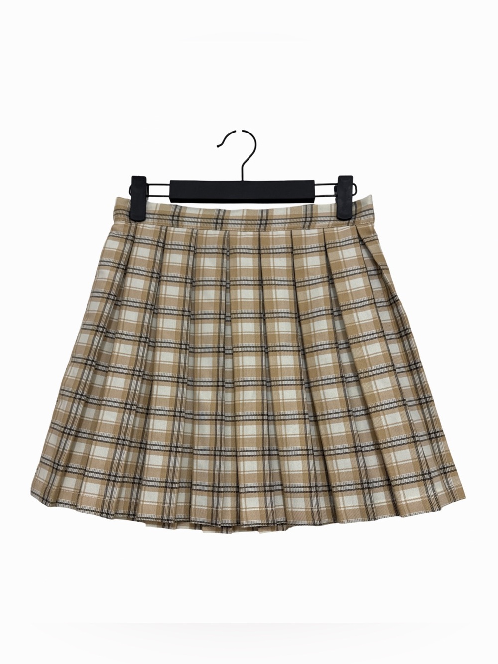 CALI1850 LA Line Pleated Plaid Skirt Small